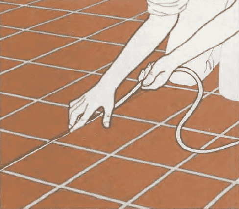 Заполнение швов раствором | Мощение бетонной плиты керамическими плитками